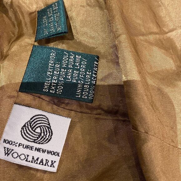 Lauren Ralph Lauren Lady Brown Plaid, Blazer 100%Wool 10P - Picture 7 of 10